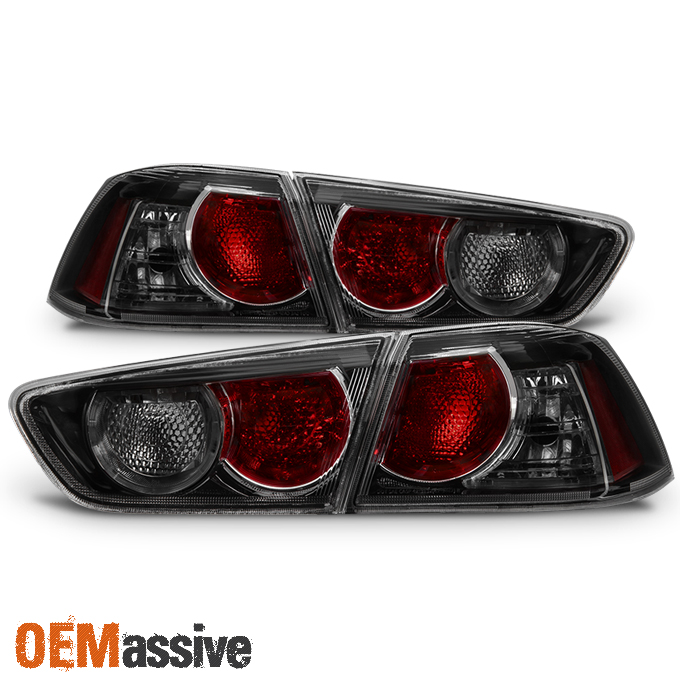 Fit 20082017 Mitsubishi Lancer 20082015 EVO X Black Smoked Tail